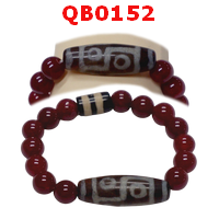 QB0152 : สร้อยข้อมือหินทิเบต  ลาย 6 ตา+2 เส้น