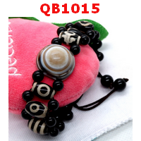 สร้อยข้อมือหินทิเบตหลายลาย เชือกถัก