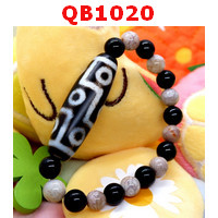 QB1020 : สร้อยข้อมือหินทิเบต 9 ตา