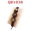 QB1038 : สร้อยข้อมือหินทิเบต เชือกถัก
