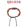 QB1058 : สร้อยข้อมือหินทิเบต 9 ตา เชือกถัก