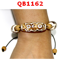 QB1162 : สร้อยข้อมือหิน DZI 5 ตา+หรูยี่+กระดองเต่า