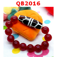 QB2016 : สร้อยข้อมือหินDZI กระดองเต่า