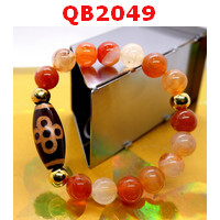 QB2049 : สร้อยข้อมือหินDZI 5 ตา สายฟ้า