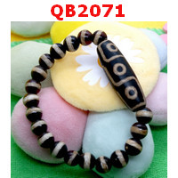 QB2071 : สร้อยข้อมือหินDZI 9 ตา หมอยา