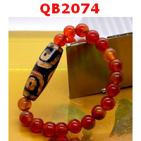 QB2074 : สร้อยข้อมือหินDZI 3 ตา
