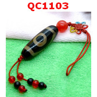 QC1103 : หินทิเบตแขวนมือถือ ลาย3 ตา