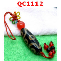 QC1112 : หินทิเบตแขวนมือถือ ลาย 8 ตา