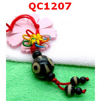 QC1207 : หินทิเบตแขวนมือถือ ลาย 3 ตา
