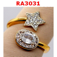 RA3031 : แหวนทองเคลือบแก้ว ลายดาว