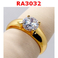 RA3032 : แหวนทองเคลือบแก้ว หัวเพชรรัสเซีย