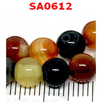 SA0612 : หินอะเกตลาย คละสี 