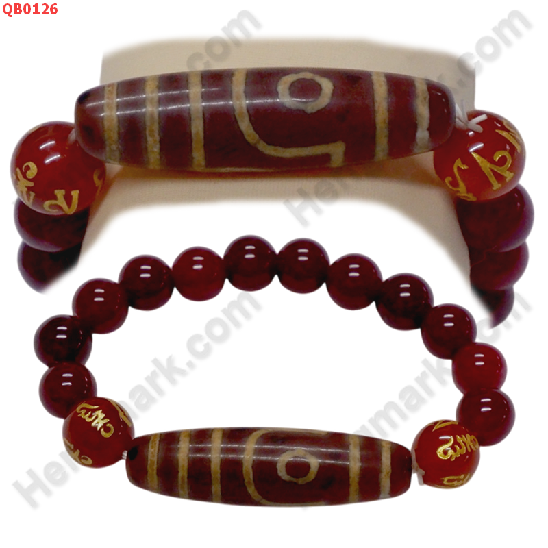 QB0126 สร้อยข้อมือหินทิเบต  ลาย 2 ตา ราคา 599 บาท http://hengmark.com/view_product/QB0126.htm