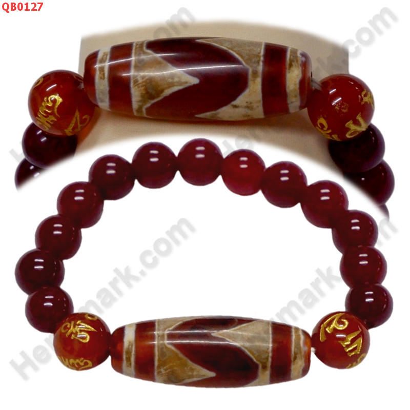 QB0127 สร้อยข้อมือหินทิเบต  ลายเขี้ยวเสือ ราคา 599 บาท http://hengmark.com/view_product/QB0127.htm