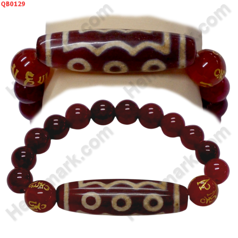 QB0129 สร้อยข้อมือหินทิเบต  ลาย 5 ตา ราคา 599 บาท http://hengmark.com/view_product/QB0129.htm