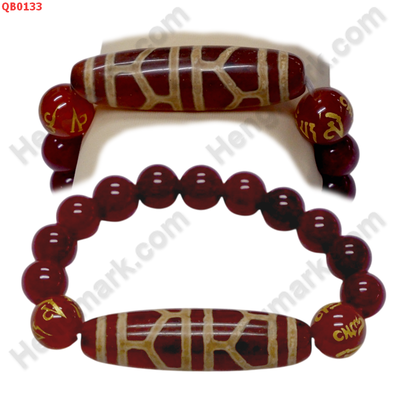 QB0133 สร้อยข้อมือหินทิเบต  ลายกระดองเต่า ราคา 599 บาท http://hengmark.com/view_product/QB0133.htm