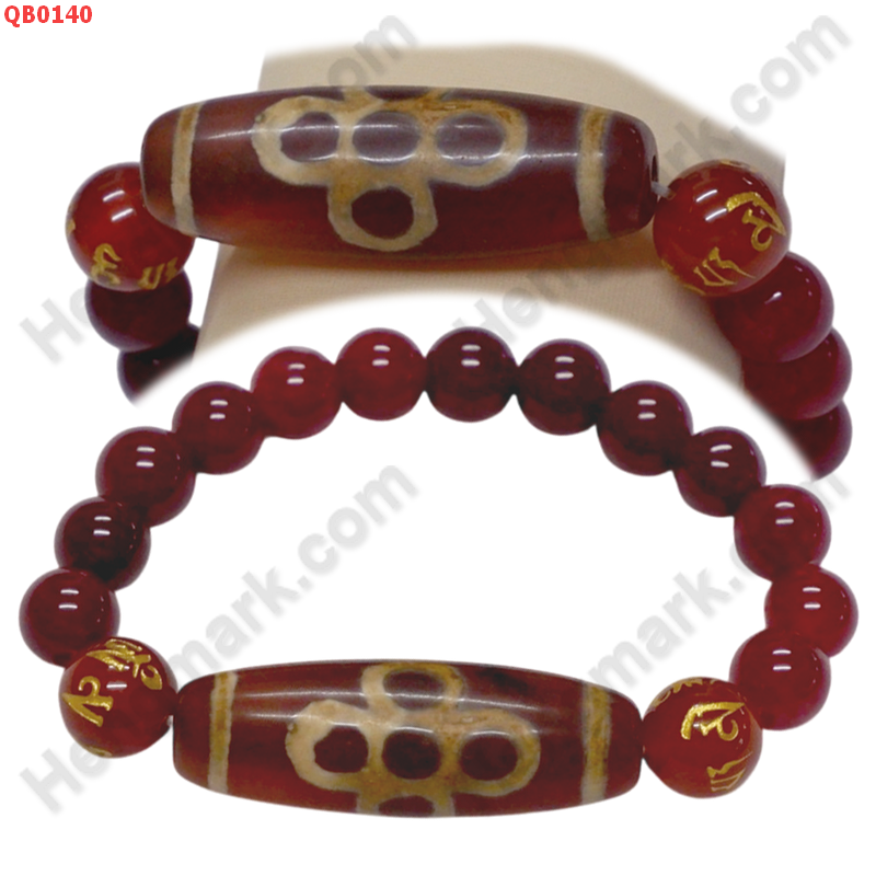 QB0140 สร้อยข้อมือหินทิเบต  ลาย 5 ตาสายฟ้า ราคา 599 บาท http://hengmark.com/view_product/QB0140.htm