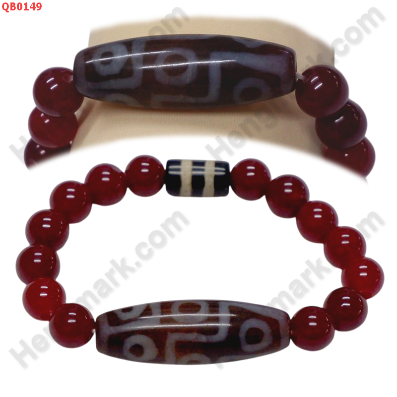 QB0149 สร้อยข้อมือหินทิเบต  ลาย  9 ตา+2 เส้น ราคา 499 บาท http://hengmark.com/view_product/QB0149.htm