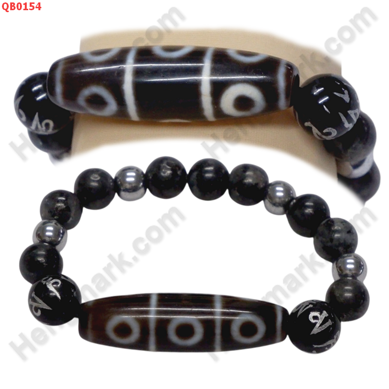QB0154 สร้อยข้อมือหินทิเบต  ลาย 8 ตา+คาถาทิเบต ราคา 799 บาท http://hengmark.com/view_product/QB0154.htm