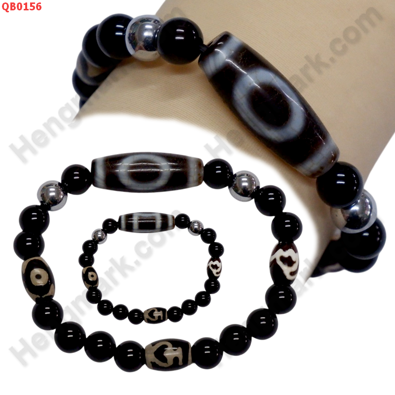 QB0156 สร้อยข้อมือหินทิเบต 1 ตา ฟ้าดิน ลายหินเก่า ราคา 499 บาท http://hengmark.com/view_product/QB0156.htm